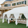 luxury white marquee for wedding hire