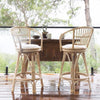 bamboo cane bar stools for hire on the gold coast and brisbane
