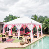 luxury pink and white marquee for princess parties for hire gold coast and brisbane