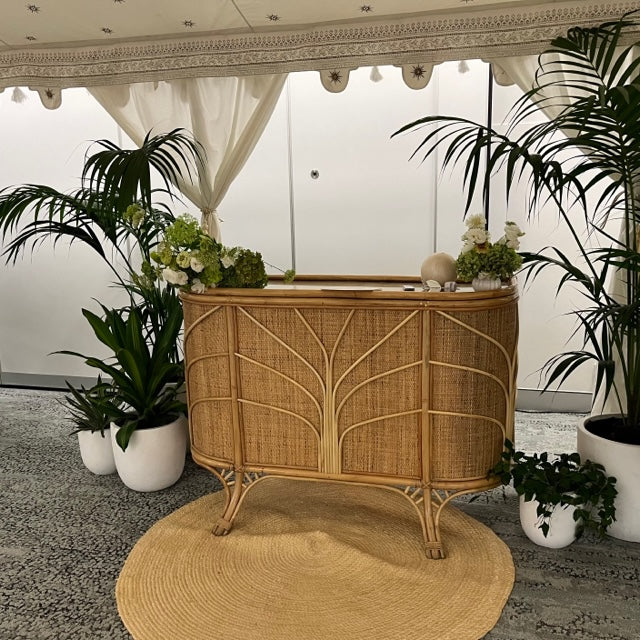 Rattan Service Bar For Hire | EXOTIC SOIREES – Exotic Soirees